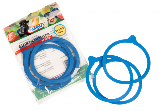 Einkochringe blau, 94 x 108 mm