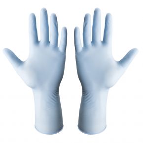 "Alfatex30" | Nitril Einmalhandschuhe, widerstandsfähig gegenüber vielen Chemikalien, blau