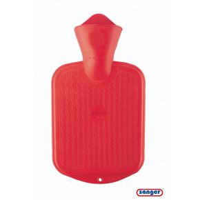 0,8 Liter Gummi-Wärmflasche, rot