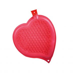 Herzform-Wärmflasche ohne Bezug, rot
