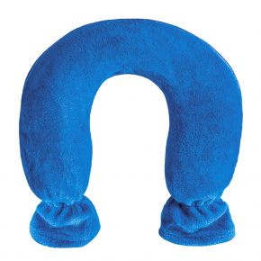 Nackenwärmflasche mit Fleecebezug, blau
